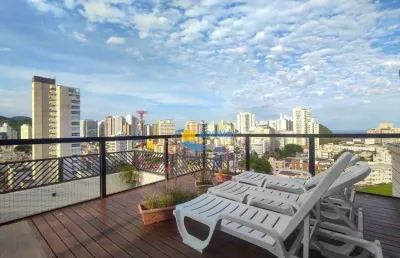 Cobertura com 2 dormitórios à venda, 120 m² por r$ 1.300.000,00 - tombo - guarujá/sp