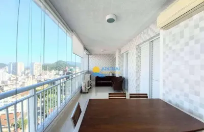 Apartamento com 3 dormitórios à venda, 118 m² por r$ 1.060.000,00 - jardim astúrias - guarujá/sp
