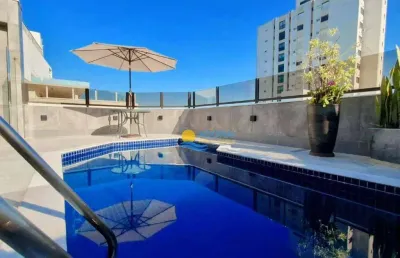 Cobertura com 3 dormitórios à venda, 270 m² por r$ 2.990.000,00 - pitangueiras - guarujá/sp
