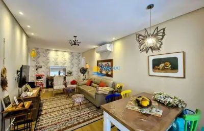 Apartamento com 3 dormitórios à venda, 140 m² por r$ 1.800.000,00 - tombo - guarujá/sp