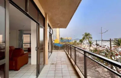 Apartamento com 4 dormitórios à venda, edifício frente mar na praia das pitangueiras - guarujá/sp