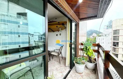 Cobertura à venda, 2 quartos, quintal com churrasqueira, praia to tombo - guarujá /  sp