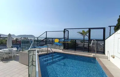 Cobertura com 4 dormitórios à venda, 210 m² por r$ 1.350.000,00 - enseada - guarujá/sp