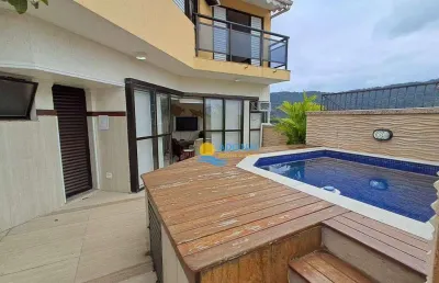 Cobertura com 3 dormitórios à venda, 220 m² por r$ 1.170.000,00 - enseada - guarujá/sp