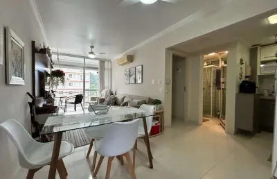 Apartamento com 1 dormitório à venda, 50 m² por r$ 370.000,00 - pitangueiras - guarujá/sp