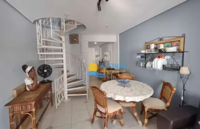 Cobertura com 3 dormitórios à venda, 135 m² por r$ 480.000,00 - enseada - guarujá/sp