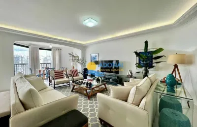 Apartamento com 4 dormitórios à venda, 220 m² por r$ 1.500.000,00 - pitangueiras - guarujá/sp