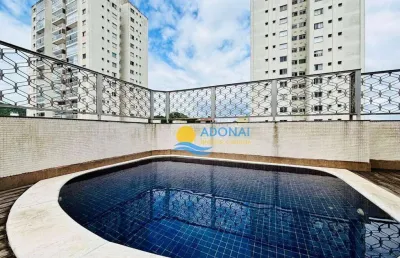 Cobertura com 3 dormitórios à venda, 119 m² por r$ 850.000,00 - jardim astúrias - guarujá/sp