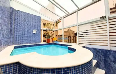 Apartamento duplex com 4 dormitórios à venda, 178 m² por r$ 1.050.000,00 - pitangueiras - guarujá/sp