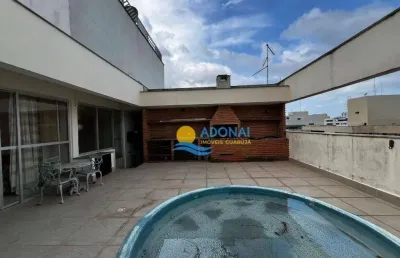Cobertura com 3 dormitórios à venda, 240 m² por r$ 1.150.000,00 - pitangueiras - guarujá/sp