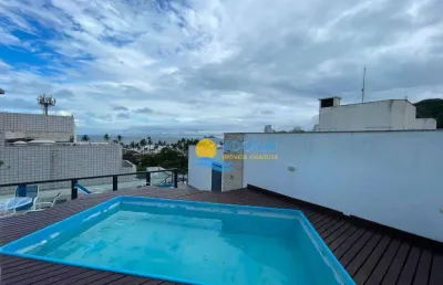 Cobertura com 3 dormitórios à venda, 213 m² por r$ 800.000,00 - enseada - guarujá/sp