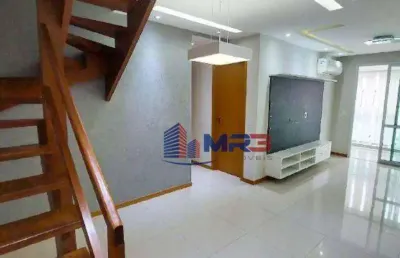 Cobertura com 3 quartos à venda na estrada do bananal, 721, freguesia (jacarepaguá), rio de janeiro, 146 m2 por r$ 890.000