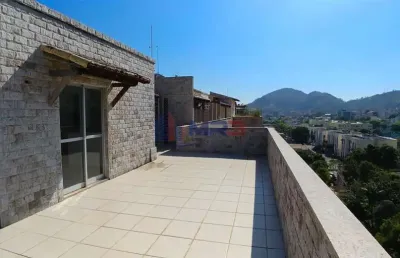 Cobertura com 3 quartos para alugar na rua florianópolis, 1360, praça seca, rio de janeiro, 145 m2 por r$ 1.750