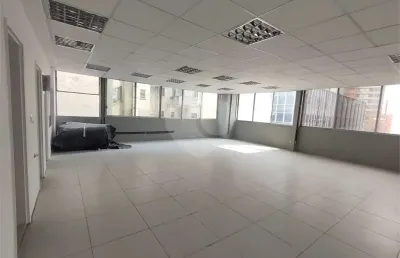 Sala comercial e 2 banheiros para locação, 121 m² - república, são paulo - sp