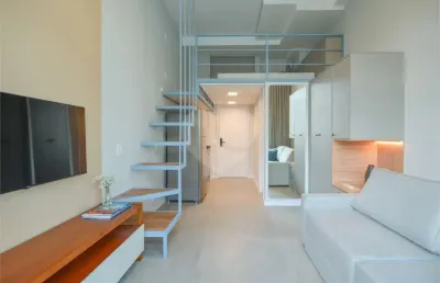 Flat studio para locação em moema – 34m² | 1 quarto (mezanino) | 1 banheiros | decorado