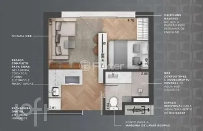 Apartamento com 1 quarto à venda na avenida joão pessoa, 731, cidade baixa, porto alegre, 24 m2 por r$ 350.000