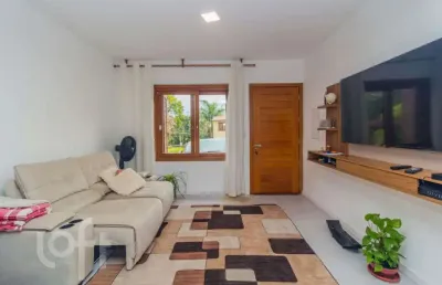 Casa em condomínio fechado com 2 quartos à venda na rua octávio de souza, 929, nonoai, porto alegre, 124 m2 por r$ 399.000