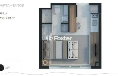 Apartamento com 1 quarto à venda na rua almirante tamandaré, 150, floresta, porto alegre, 21 m2 por r$ 350.000