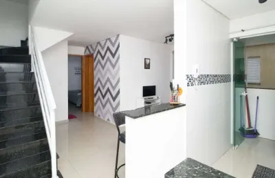 Cobertura com 2 quartos para alugar na rua tiradentes, 125, vila assunção, santo andré, 80 m2 por r$ 2.520