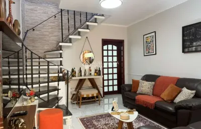 Casa em condomínio fechado com 2 quartos para alugar na rua melvin jones, 16, vila bastos, santo andré, 113 m2 por r$ 4.500