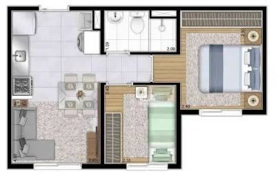 Apartamento com 2 quartos à venda na Avenida Vila Ema, 2258, Vila Prudente, São Paulo