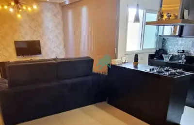 Cobertura com ótima disposição de 140m² sendo (70m²+ 70m²), 2 dormitórios sendo 1 suíte, à venda por r$ 750.000 - vila alzira, santo andré/sp