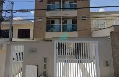 Cobertura com ótima disposição de 110m², bem distribuído, 2 dormitórios sendo 1 suíte,  à venda por r$ 585.000 - vila scarpelli, santo andré/sp