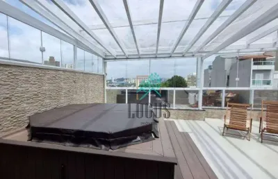 Cobertura impecável com ótima disposição de 128m², 2 dormitórios sendo 2 suítes, à venda por r$ 720.000 - vila valparaíso, santo andré/sp