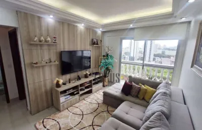 Apartamento bem distribuído com 75m² composto por 2 dormitórios com armários sendo 1 suíte, à venda por r$ 540.000 - baeta neves, sbc/sp