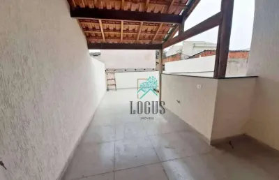 Cobertura ótima disposição com 84m² (42m²+42m²), composto por 2 dormitórios, à venda por r$ 375.000 - vila linda, santo andré/sp