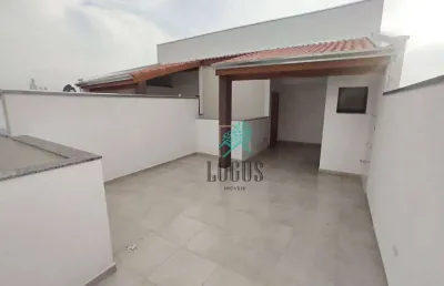 Cobertura com ótima disposição de 86m² (43m²+43m²) bem distribuído, 2 dormitórios, à venda por r$ 395.000 - jardim alvorada, santo andré/sp
