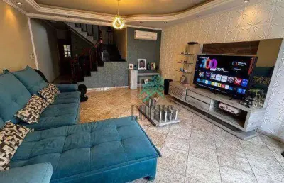 Sobrado com 3 dormitórios 3 suítes  à venda, 366 m² por r$ 1.300.000 - parque das nações - santo andré/sp