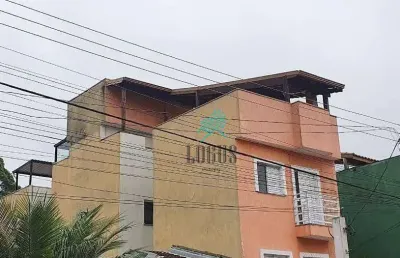 Cobertura ótima disposição com 84m² (42m²+42m²) bem distribuído, composto por 2 dormitórios, à venda por r$ 370.000 - jardim las vegas, santo andré/sp