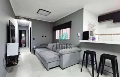 Apartamento ótima disposição, 52m², com 2 quartos, á venda por r$ 290.000 - vila humaitá, santo andré/sp