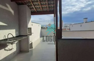 Cobertura com 2 dormitórios à venda, 90 m² por r$ 660.000,00 - campestre - santo andré/sp