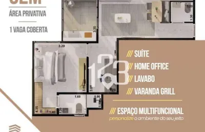 Apartamento com 1 dormitório à venda, 51 m² por r$ 435.052,40 - jardim nova bragança - bragança paulista/sp