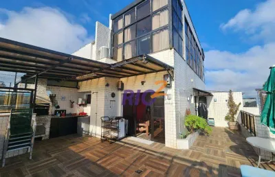 Km 1 | cobertura triplex | 3 qtos com 180m² | vista mar | 2 vagas