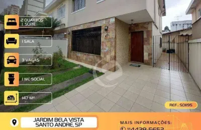Sobrado com 3 dormitórios à venda, 147 m² por r$ 949.999,99 - jardim bela vista - santo andré/sp