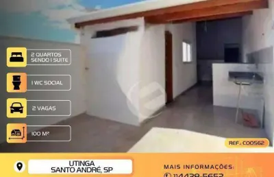 Cobertura à venda, 100 m² por r$ 449.999,99 - utinga - santo andré/sp