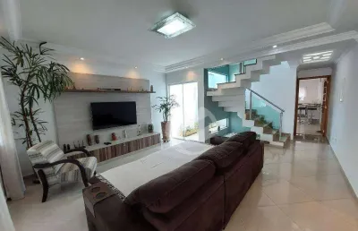 Sobrado à venda, 179 m² por r$ 880.000,00 - vila scarpelli - santo andré/sp