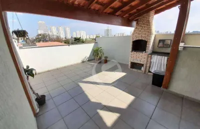 Cobertura à venda, 102 m² por r$ 470.000,00 - vila scarpelli - santo andré/sp