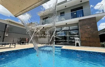 Ótima sobrado com 3 suítes no condomínio terras de atibaia i