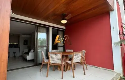 Apartamento  pé na areia com 2 suítes em itacimirin