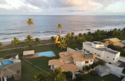 Casa 11/4 sendo 9 suítes em guarajuba - pé na areia