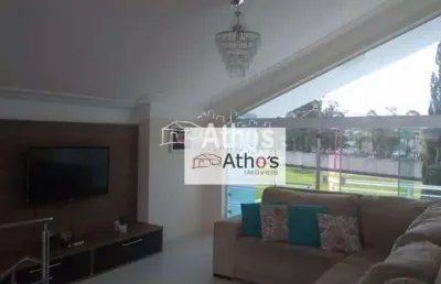 Sobrado a venda, jd. dos lagos, com 4 dormitórios à venda, sala ampla com 2 ambientes, 2 cozinhas, área gourmet, piscina aquecida, moveis planejados