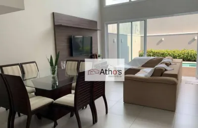 Sobrado a venda, terra nobre, indaiatuba/sp, 3 suítes, sala ampla pé direito duplo, cozinha integrada, piscina, quintal com pergolado, 4 vagas