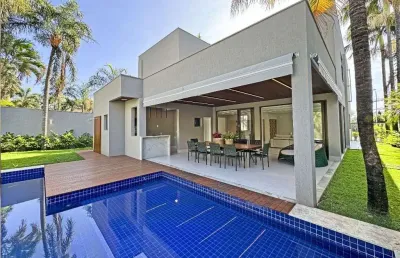 Sobrado de 402,00m² com 05 suítes plenas à venda por r$ 5.600.000 no alphaville flamboyant - goiânia/go
