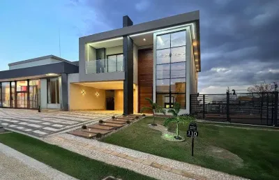 Sobrado de 244m² com 04 suítes à venda por r$ 2.050.000 no jardins bolonha em senador canedo/go