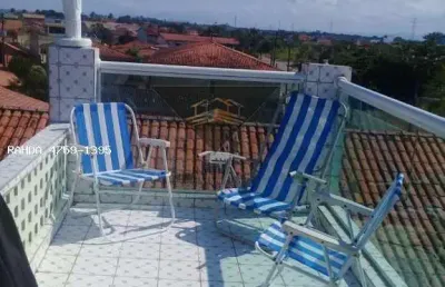 Sobrado para venda em mongaguá, balneario florida mirim, 3 dormitórios, 1 banheiro, 3 vagas