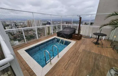 Maravilhosa cobertura, frente mar, decoração moderna, lazer completo, no bairro da ponta da praia!!